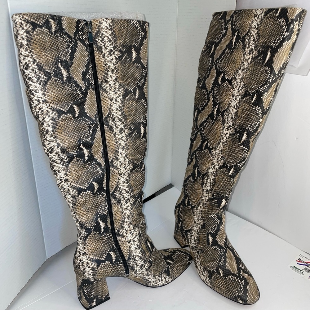 Snakeskin Knee-High Boots new no box